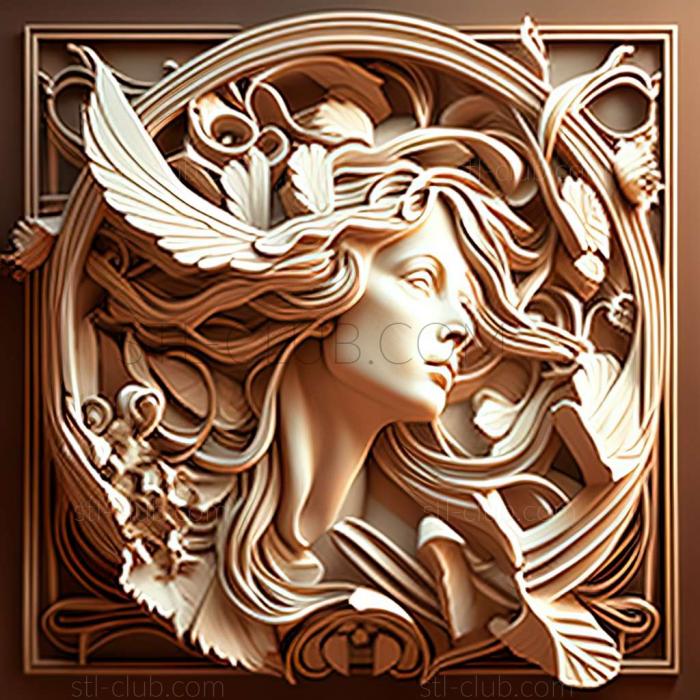 3D model style mucha (STL)